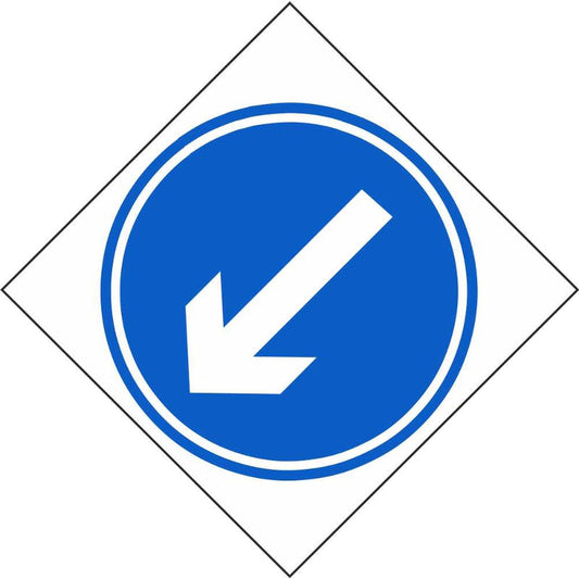 RUS 001 ROAD SIGN 600 X 600 ARROW LEFT