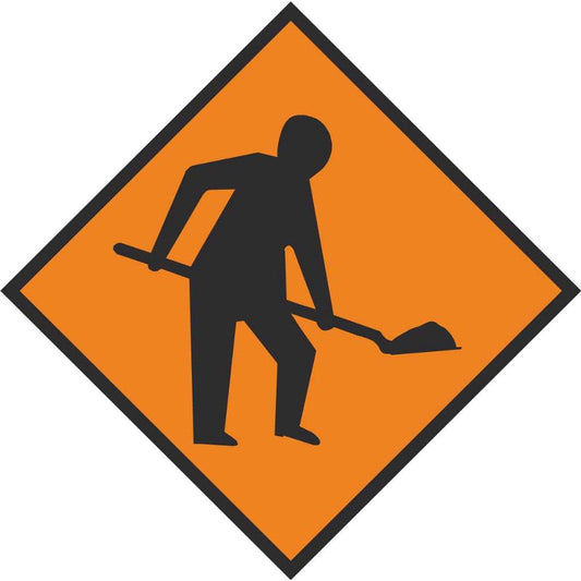 WK 001 ROAD SIGN 600 X 600 MEN AT WORK