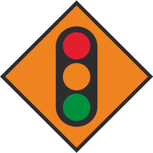 WK 060 ROAD SIGN 600 X 600 TRAFFIC LIGHTS